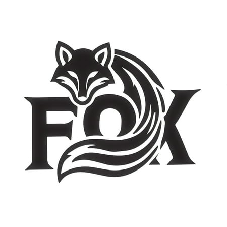 (2 Pcs Black 6 X 4.8 ) Transparent Adhesive Decal Sticker Of Fox Tail Racing For Car Bumper Window Laptop Tumbler Jeep Truck Motorbike Helmet Door Wall For Indoor - 925VER10h9342BL