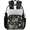 Multicolor 1, variant on Vintage Flowers Clear Backpack for Stadium Events, Spring Retro Floral Transparent Plastic Bag for Games, Security Checks, Festivals, Concerts