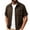 #0212-Brown, variant on Qiyinn Men's Cool Summer Casual Adjustable Sleeve Length Shirt T-shirt