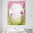 thumbnail image 1 of Mushroom Decor Wall Hanging Tapestry, Cherry Blossom Trees in Fairytale Land Forest Surreal Fantasy Wonderland Image, Bedroom Living Room Dorm Accessories, 60 X 80 Inches, by Ambesonne, 1 of 1