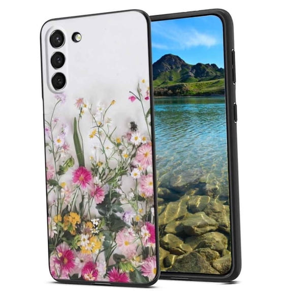 Flowers-100 Phone Case, Degined for Samsung Galaxy S21 FE Case Men Women, Flexible Silicone Shockproof Case for Samsung Galaxy S21 FE