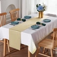 thumbnail image 4 of Set de mantel y camino de mesa MASHAN blanco/dorado para fiestas, 4 of 7