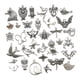 thumbnail image 4 of Conjunto de 100 Unidades de Accesorios Plateados para Crear Manualidades 2 piezas, 4 of 8