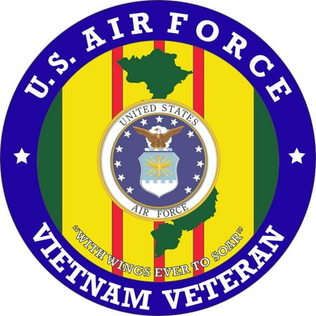 - 3.8 Inch U.S. Air Force Vietnam Veteran Patch Decal