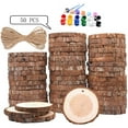thumbnail image 1 of Astillas de madera redondas semi-hechas a mano, anillos anuales pulidos con zakka, astillas de madera de pino, materiales de fotografía para decoración del hogar, 1 of 5