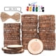 thumbnail image 1 of Astillas de madera redondas semi-hechas a mano, anillos anuales pulidos con zakka, astillas de madera de pino, materiales de fotografía para decoración del hogar, 1 of 5