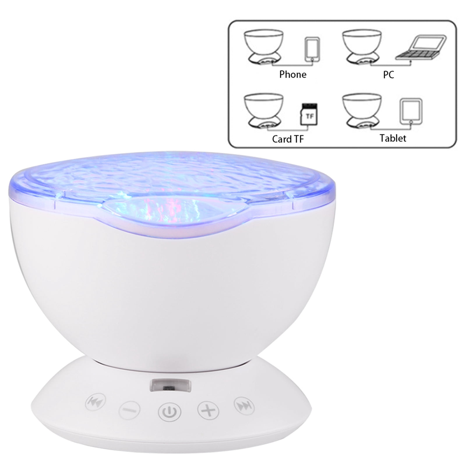 AGM Star Projector, LED Galaxy Night Light with Music Speaker & Remote Control, Bedroom Decor Gift for Kids, White