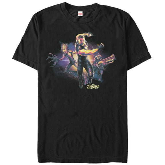 Men's Marvel Avengers: Infinity War Thor Trio Graphic Tee Black Small