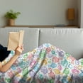 thumbnail image 3 of Fish Soft Flannel Fleece Blanket, Various Color Repeating Funny Fish Motif Cheerful Aquatic Creatures Underwater Image, Cozy Plush for Indoor and Outdoor Use, 50" x 70", Multicolor, by Ambesonne, 3 of 5