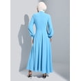 thumbnail image 4 of Blue - Crew neck - Unlined - Modest Dress - Refka, 4 of 5