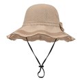 thumbnail image 6 of Wide Brim Sun Hats for Women Elegant Flower Hollow out Crochet Knit Bucket Hat Foldable Packable Beach Hat, 6 of 9