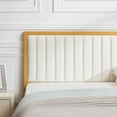 thumbnail image 5 of VECELO Full Size Metal Platform Bed Frame, Modern Upholstered Bed Frame with Velvet Tufted Headboard and Footboard, No Box Spring Needed, Gold & Beige, 5 of 8
