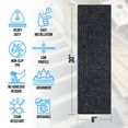 thumbnail image 2 of Non-Slip, Non-Adhesive, Heavy-Duty, Waterproof, Washable and Stain-Resistant 7-Pack Stair Treads with Non-Slip Backing and Dirt-Capturing Grooves for Commercial and Residential Use, 8"x30", Black, 2 of 7