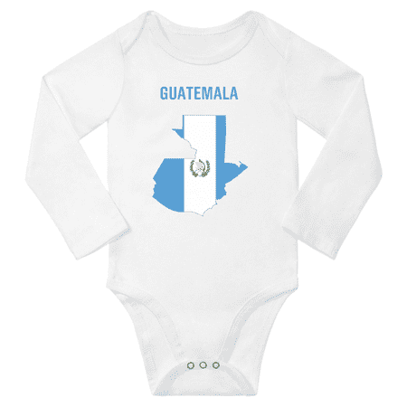 

Guatemala Flag Map Boy Girl Baby Long Slevve Bodysuits (White 18-24 Months)