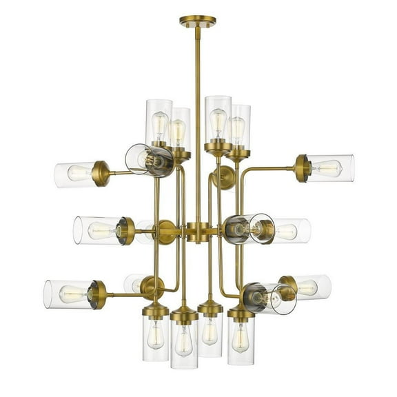20 Light Pendant in Industrial Style 42 inches Wide By 34.75 inches High-Foundry Brass Finish Bailey Street Home 372-Bel-2750829