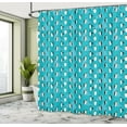 thumbnail image 5 of Ambesonne Turquoise Blue Shower Curtain, Penguins, 69"Wx75"L, Dark Turquoise Dark Grey, 5 of 5