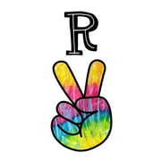 R : Monogrammed Peace Sign Letter R (Paperback)