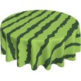 thumbnail image 2 of Green Watermelon Rind Tablecloth Round 60 Inch Table Cloth Cover Mat Holiday Party Decoration for Dining Room Home Kitchen Picnic, 2 of 6