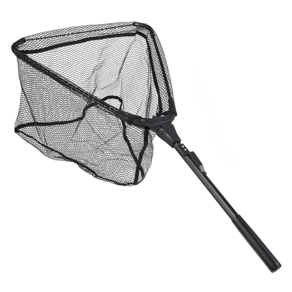 Brand New Folding Fishing Brail Net Black Single Section Triangle Dip