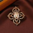 thumbnail image 3 of Antique Crystal Brooch Pin for Women Men Vintage Rhinestone Art Deco Flower Clover Boho Victorian Brooches Lapel Pins Elegant Dress Accessories Wedding Birthday Jewelry, 3 of 6