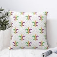 thumbnail image 4 of Yiaed Mardi Gras Carnival1 Print Pillow Covers Super Soft Decorative Square Throw Pillow Covers Case Cushion Covers for Sofa Couch Bedroom Car Decor（No pillow core）-24"x24", 4 of 7