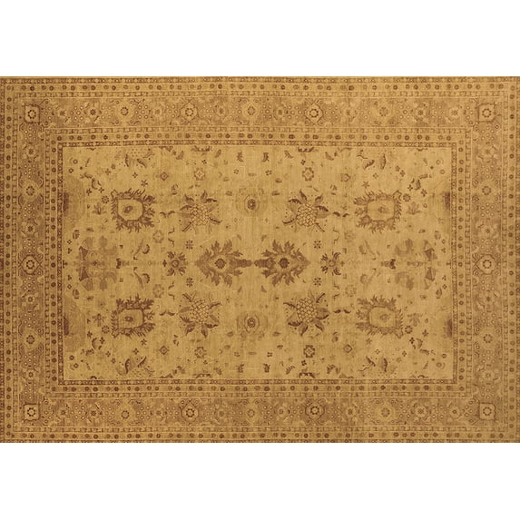 Ahgly Company Indoor Rectangle Oriental Brown Industrial Area Rugs, 2' x 4'