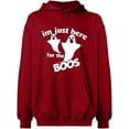 thumbnail image 2 of OXI Hoodie Sweatshirt - I'm Just Here For The Boos, Basic Casual Hoodie for Men's and Women Fleece Hoodie Long Sleeve - Antiquee Cherry Small, 2 of 3