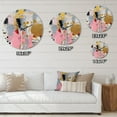 thumbnail image 4 of Designart "Geometric in Pink and Grey III" Modern Oversized Wall Clock, 4 of 5