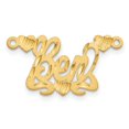 thumbnail image 2 of 14k Yellow Gold Satin Diamond-cut Hearts Name Plate XNA186Y, 2 of 4