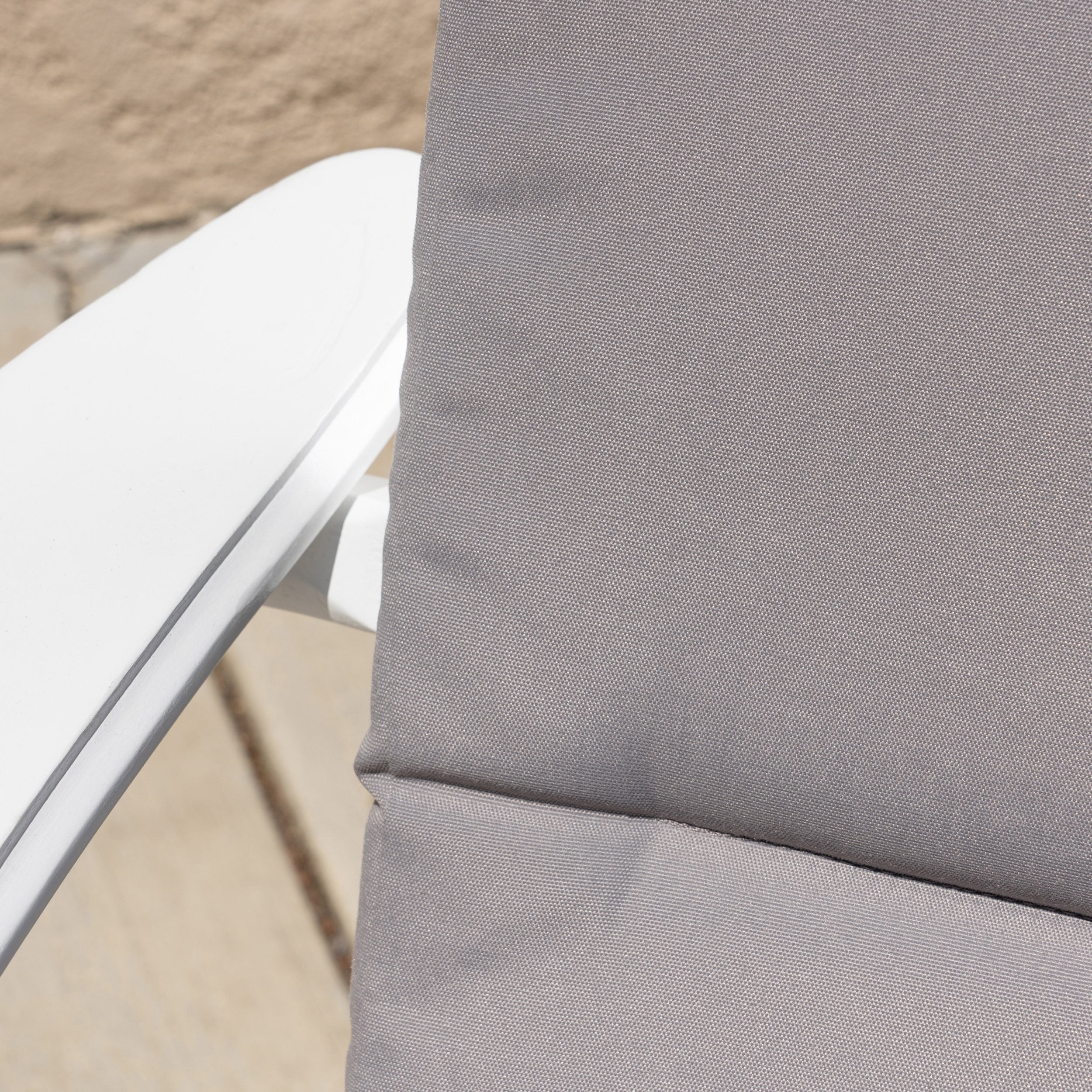 GDF Studio Cartagena Outdoor Water Resistant Fabric Adirondack Chair Cushion, Gray