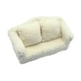 thumbnail image 2 of Almencla Dollhouse Couch Miniature Sofa for 1/6 1/12 Dollhouse Life Scene Simulation Accessories Toy Doll Accessories Decoration Double Sofa, 2 of 8