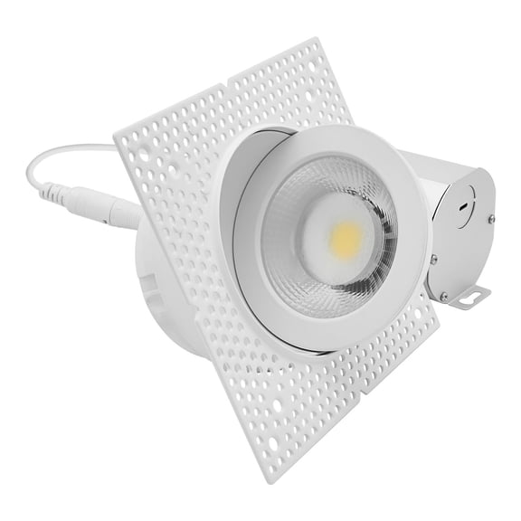 LUXRITE 4-Inch LED Gimbal Recessed Light, 20W, 2000LM, 5CCT, 38 Beam, Dual Dimmable, CRI90, Damp & IC Rated, ETL
