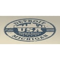 thumbnail image 4 of America Piggy Bank, Passport Stamp Inspired Grungy of Detroit Michigan State with Stars, Ceramic Coin Bank Money Box for Cash Saving, 3.6" X 3.2", Blue Grey and Taupe, by Ambesonne, 4 of 4