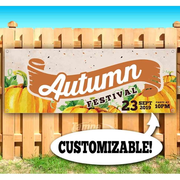 Autumn Festival 13 oz Vinyl Banner With Metal Grommets