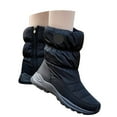thumbnail image 3 of Xiaoxatg Women's Boots Insulated Thermal Lined Comfortable Outdoor Shoes for Cold Weather 6 Black, 3 of 7