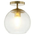 thumbnail image 3 of Evelyn&Zoe Retro Semi Flush Mount Ceiling Light with Seeded Glass, 3 of 6