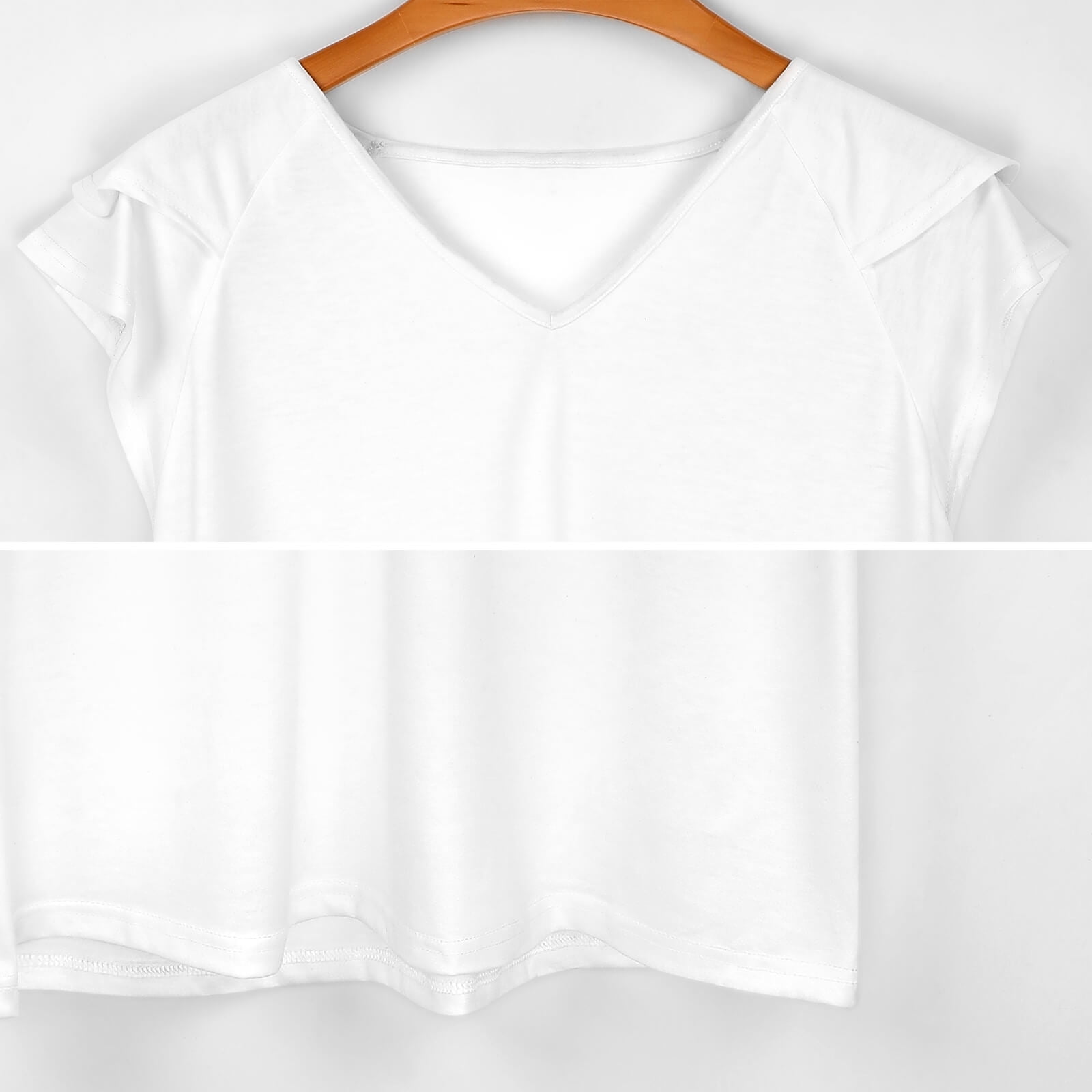 Ck5 10 30 16 Lotus Leaf Neck Women'S T-Shirt Cute Elegant Ck5 10 30 16 Lotus Leaf Neck Women'S T-Shirt Cute Elegant
