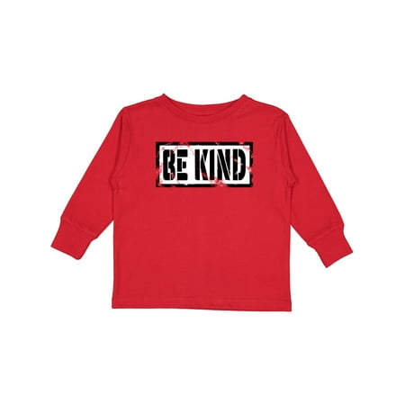 

Inktastic Be Kind Weathered Stencil in Black Gift Toddler Boy or Toddler Girl Long Sleeve T-Shirt