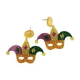 thumbnail image 1 of Pendientes de Mardi Gras pendientes colinidos de color de carnaval colorido brillante Estilo B, 1 of 8