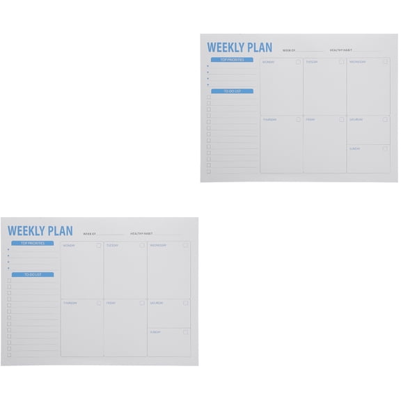 HOMEMAXS 2pcs Multi-function Office Note Pad Tearable Memo Pad Household Notepad Note Accessory