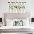 thumbnail image 3 of Green Eucalyptus Leaves Kitchen Curtains Window Panels, Vintage Art Farmhouse Rustic Insulated Window Treatment Curtain, Grommet Curtains for Bedroom/Living Room/Bathroom, 2 Piece 42"Wx45"L, 3 of 8
