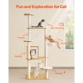 thumbnail image 2 of VEVOR Large Cat Tree 68.9" Tall Cat Tower Multi-level Cat Condo Indoor Play House, 2 of 9