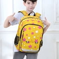 thumbnail image 6 of FORMRS Unisex School Backpack 17" Student Travel Bag with Laptop Compartment, Pink Stars, 6 of 7