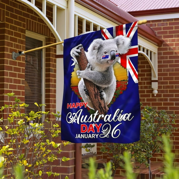 FLAGWIX Australian Flag - Koala Australian Flag Happy Australia Day LNH022F - House Flag (29.5" x 39.5")