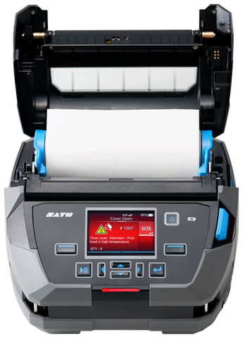 SATO PW4NX Mobile 4-Inch Thermal Label Printer – NFC, Bluetooth & Wi-Fi, 203 dpi, Includes Protective Case – WWPW41001