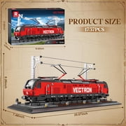 Train Building Block Kit with Base, MOC City Train Sets, Classic Vectron Electric Truck 66019,1757 PCS