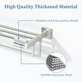 thumbnail image 4 of 16 Inch Towel Racks for Bathroom, Towel Rack Wall Mounted with Double Towel Bars, SUS 304 Stainless Steel Towel Shelf, Heavy Duty Hand Towel Holder(Brushed Nickel), 4 of 9