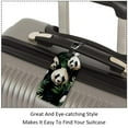 thumbnail image 3 of Square 2Pack PU Leather Panda Cruise Luggage Tag with Privacy Cover and Name ID Tag for Travel Handbags Backpacks Luggage Tags, 3 of 6