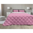 thumbnail image 1 of Pink Polka Dots Comforter & Sham Bedding Set, Rose Background with Mini Geometric Details Adjacently Victorian Design, 3 pcs Duvet Set Microfiber Filling Quilt, 5 Sizes, Pink and White, by Ambesonne, 1 of 4