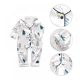 thumbnail image 2 of Boys Girls Kids Pajama Sets Autumn Winter Long Sleeve Children's Sleepwear Set Silk Pajamas Suit Pajamas Sets for Kids, 2 of 2